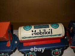 Vintage 50's Mint In Box Tin Mechanical Wind-Up Train Magic Monorail, Japan, Daiya