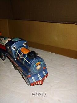 Vintage 50's Mint In Box Tin Mechanical Wind-Up Train Magic Monorail, Japan, Daiya