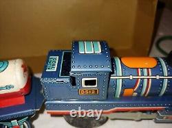 Vintage 50's Mint In Box Tin Mechanical Wind-Up Train Magic Monorail, Japan, Daiya