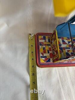 Vintage 50's Ohio Art The Giant Ride Tin Litho Wind Up Ferris Wheel Works Great