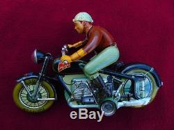 Vintage 8 Arnold Mac 700 US Zone Germany Tin Windup Motorcycle