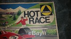 Vintage ANTIQUE Collectible TECHNOFIX Race Track WITH Cars Tin Toy W Germany
