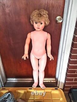 Vintage Allied Eastern 35 Inch Plastic Playpal Doll Companion