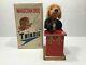 Vintage Alps Triksie The Magician Dog Tin Litho Wind-up Toy, Japan, Rare Nmc