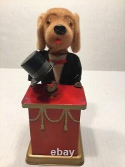 Vintage Alps Triksie The Magician Dog Tin Litho Wind-up Toy, Japan, Rare Nmc