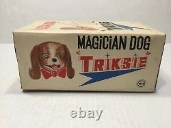 Vintage Alps Triksie The Magician Dog Tin Litho Wind-up Toy, Japan, Rare Nmc