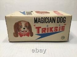 Vintage Alps Triksie The Magician Dog Tin Litho Wind-up Toy, Japan, Rare Nmc