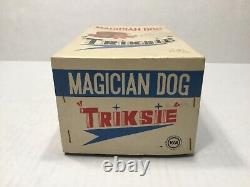 Vintage Alps Triksie The Magician Dog Tin Litho Wind-up Toy, Japan, Rare Nmc