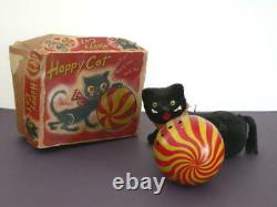 Vintage Alps Wind-up Happy Cat Toy with Box