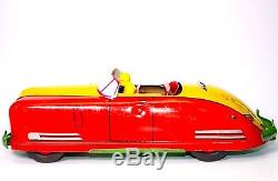 Vintage Americana Wyandotte Tin Litho Wind Up Convertible Roadster #651