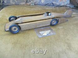 Vintage Antique 1929 Kingsbury Toys The Golden Arrow Speed Record Windup Car Toy