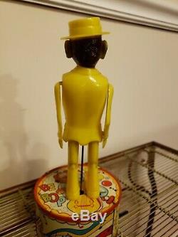 Vintage Antique Marx Be-Bop Jigger Wind Up Tin Toy Dancer Black Americana