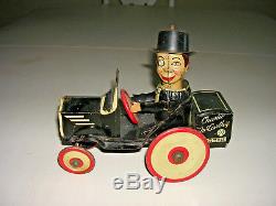 Vintage Antique Tin Wind Up Charlie McCarthy Marx Toy