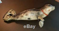 Vintage Antique Tin Wind Up Sea Lion by Lehmann Made in Germany No Key