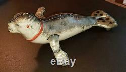 Vintage Antique Tin Wind Up Sea Lion by Lehmann Made in Germany No Key