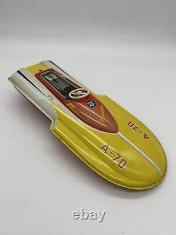 Vintage Arnold Marilyn west Germany tin wind up speed boat