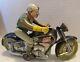 Vintage Arnold Motorcycle Tin Windup Mac 700 With Rider And Box