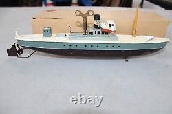Vintage Arnold Tin Litho Ship Wind Up Clockwork Germany Works Boxed