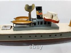 Vintage Arnold Tin Litho Ship Wind Up Clockwork Germany Works, No Box