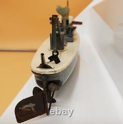 Vintage Arnold Tin Litho Ship Wind Up Clockwork Germany Works, No Box