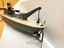 Vintage Arnold Tin Litho Ship Wind Up Clockwork Germany Works, No Box