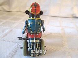 Vintage Arnold- W. Germany- Monkey On Tricycle-tin Wind Up Toy- 3.5 Motorcycle