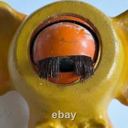 Vintage Arrow Industries Edward Mobley Cyclops Rubber Figure Toy Yellow Orange
