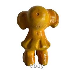 Vintage Arrow Industries Edward Mobley Cyclops Rubber Figure Toy Yellow Orange
