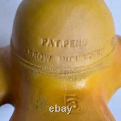 Vintage Arrow Industries Edward Mobley Cyclops Rubber Figure Toy Yellow Orange