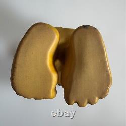 Vintage Arrow Industries Edward Mobley Cyclops Rubber Figure Toy Yellow Orange
