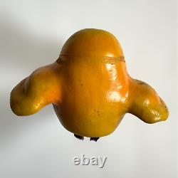 Vintage Arrow Industries Edward Mobley Cyclops Rubber Figure Toy Yellow Orange