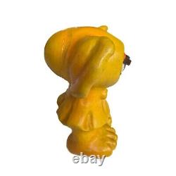 Vintage Arrow Industries Edward Mobley Cyclops Rubber Figure Toy Yellow Orange