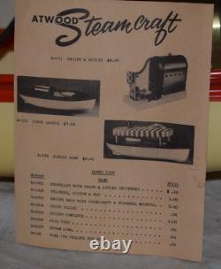 Vintage Atwood Steamcraft Congo Launch Boat NEW in Box Steam Powered 18 Long