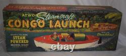 Vintage Atwood Steamcraft Congo Launch Boat NEW in Box Steam Powered 18 Long