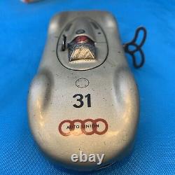 Vintage Auto Union (Audi) Toy Race Car #3 1930s Wind-Up With Box & Key TESTED