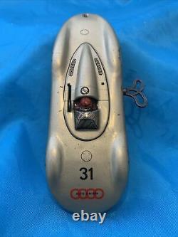 Vintage Auto Union (Audi) Toy Race Car #3 1930s Wind-Up With Box & Key TESTED