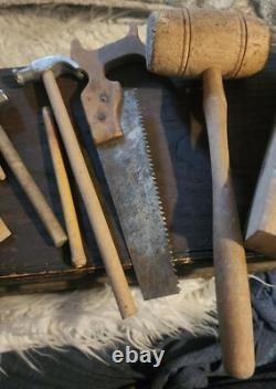 Vintage BOYS UNION TOOL CHEST with TOOLS toy