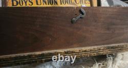Vintage BOYS UNION TOOL CHEST with TOOLS toy