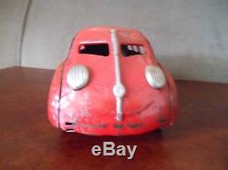 Vintage BUDDY L SCARAB WIND UP CAROriginal Pressed Steel Automobile Toy