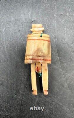 Vintage Barrel Man Figurine Folkart Funny Souvenir Toy Gift Wooden Hand Carved
