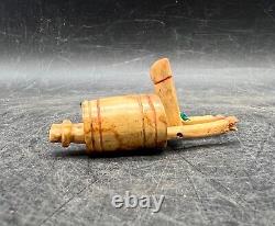 Vintage Barrel Man Figurine Folkart Funny Souvenir Toy Gift Wooden Hand Carved