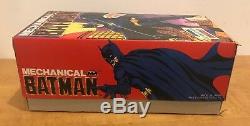 Vintage Batman Mechanical Billiken Wind- Up Tin Toy NIB With Key Japan 1989 Mint