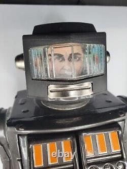 Vintage Battery Black Robot Tin Toy, Japan, 1960s, Battery Operated