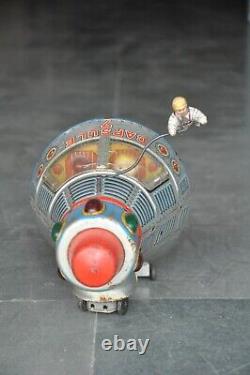 Vintage Battery MT Trademark Capsule 7 Litho Spacecraft Tin Toy, Japan