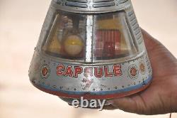 Vintage Battery MT Trademark Capsule 7 Litho Spacecraft Tin Toy, Japan