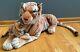 Vintage Best Made Toys Limited Large Realistic Tiger & Cub Stuffed Animal 30