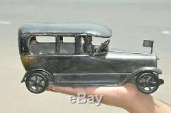 Vintage Black Wind Up Lehmann Litho Sedan Car Tin Toy, Germany