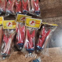 Vintage Box Of 48 1960s Bee Cap Bomb Toys Missles Shaped Brand New Complete Rare