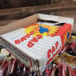 Vintage Box Of 48 1960s Bee Cap Bomb Toys Missles Shaped Brand New Complete Rare