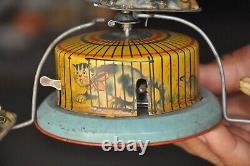 Vintage Boxed Wind Up Kitty & Micky Litho Tin Toy, Western Germany